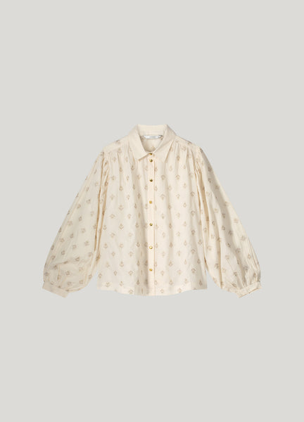 Summum Blouse With Scattered Embroidery, Ivory