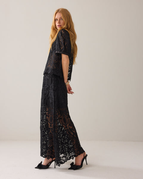 SUMMUM Lace Top, Black