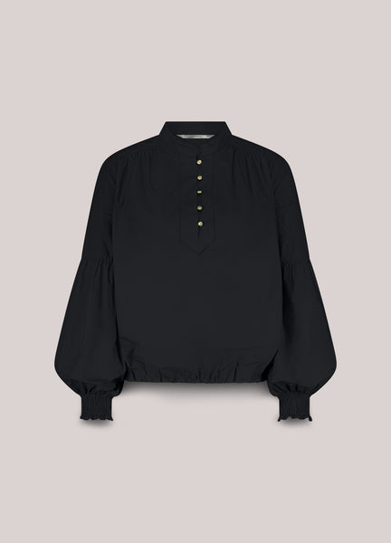 SUMMUM Blouse Taft Light, Midnight Blue