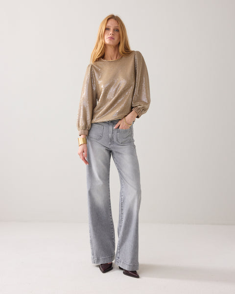 SUMMUM Sequin Top, Prosecco
