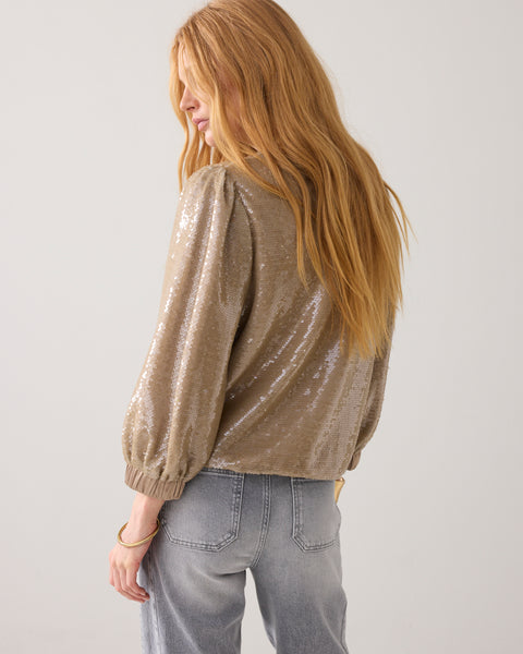 SUMMUM Sequin Top, Prosecco