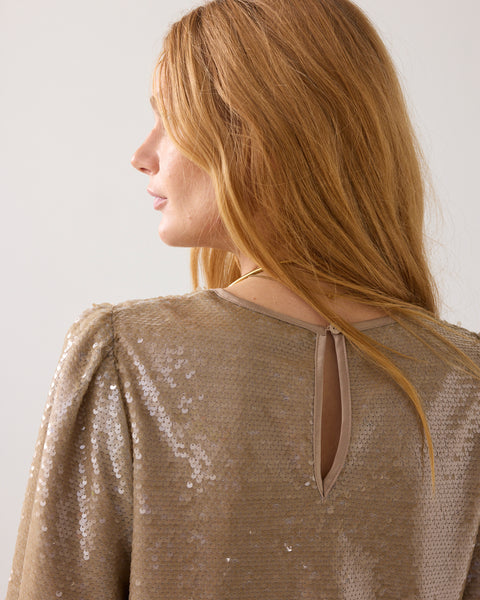 SUMMUM Sequin Top, Prosecco