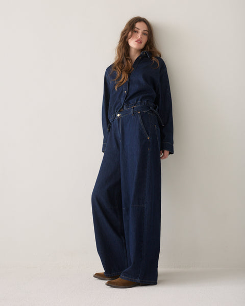 SUMMUM Denim Blouse, Night Blue