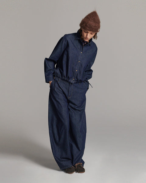 SUMMUM Denim Blouse, Night Blue