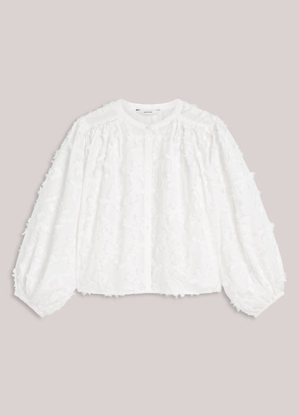 SUMMUM 3D Fluffy Blouse, White