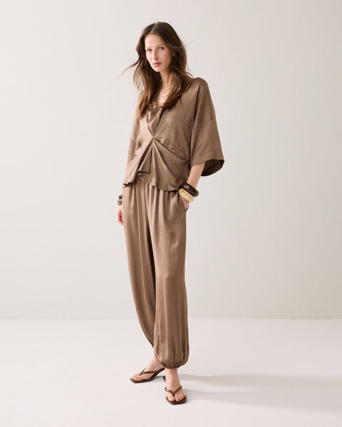 Summum Silky Touch Top, Dark Clay