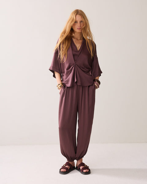 Summum Silky Touch Top, Deep Fig