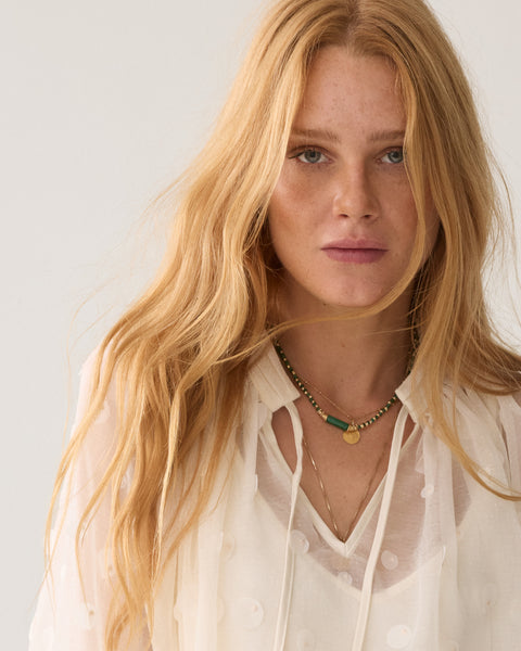 SUMMUM Sequins Blouse, Ivory