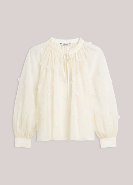 SUMMUM Sequins Blouse, Ivory