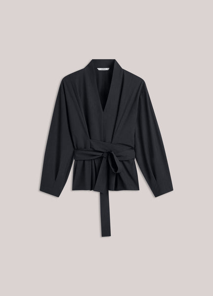 SUMMUM Pinstripe Top, Midnight Blue
