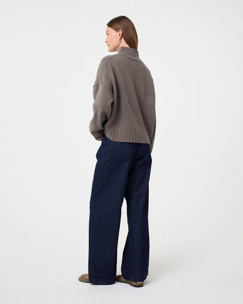 Knit-Ted Nila Wool Pullover, Steel