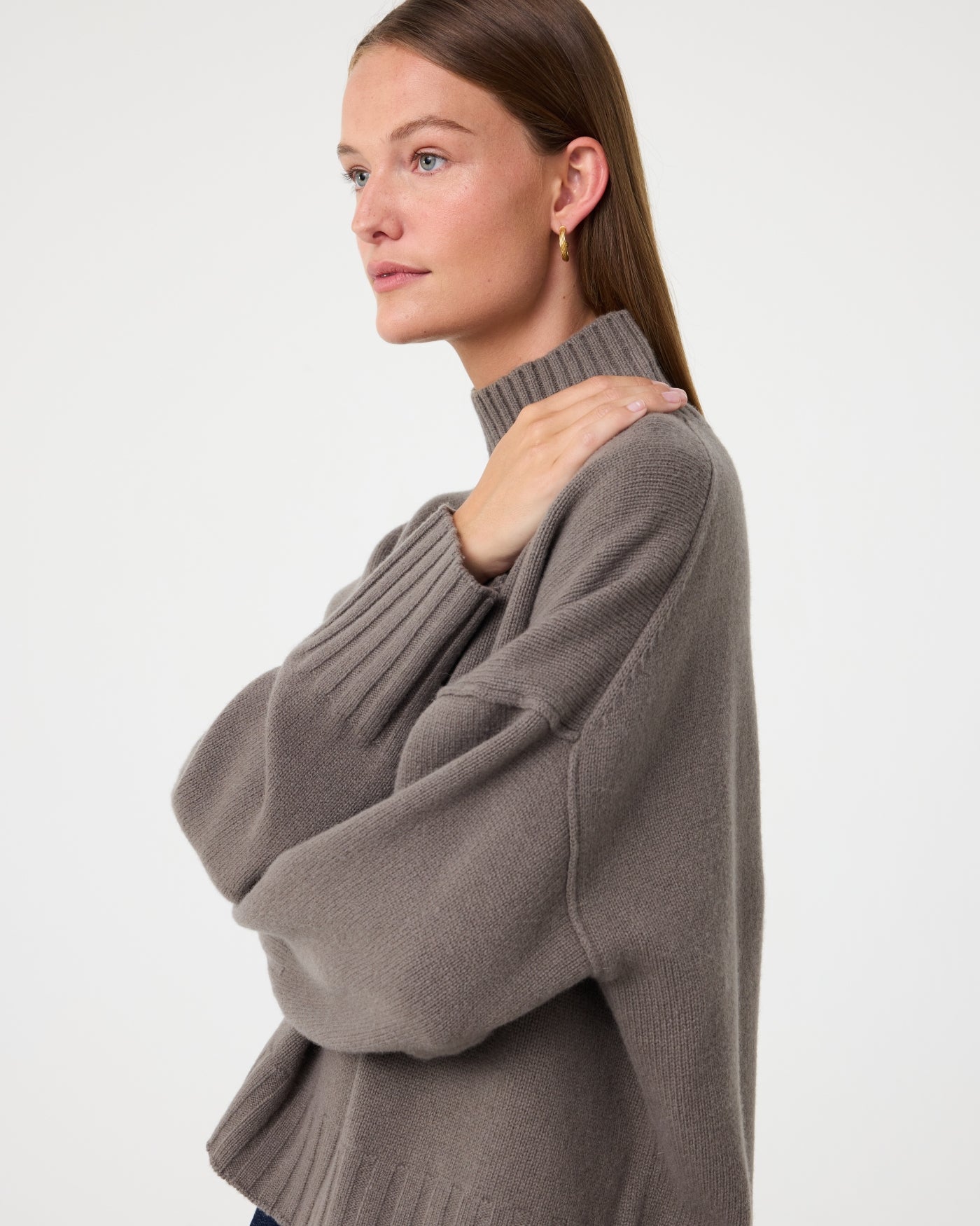 Knit-Ted Nila Wool Pullover, Steel