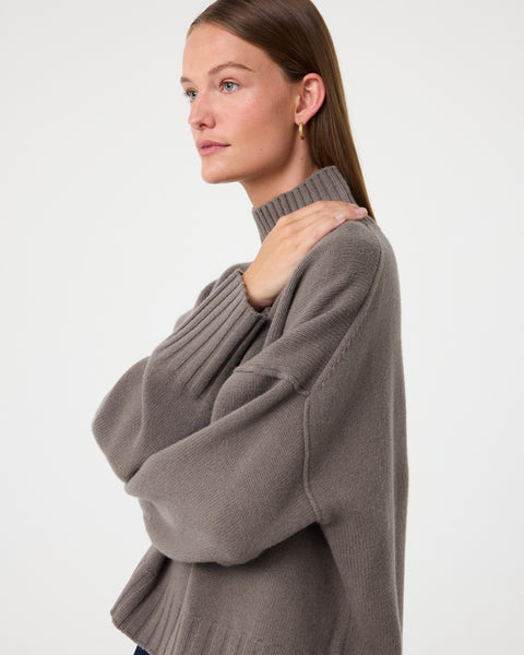Knit-Ted Nila Wool Pullover, Steel