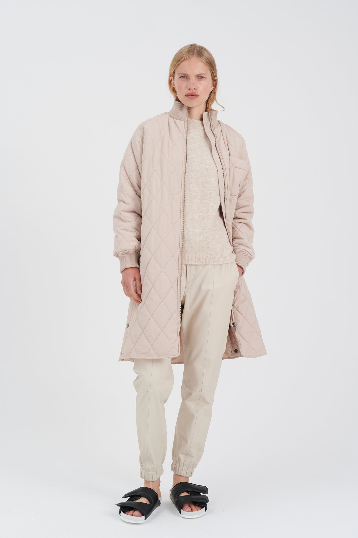 In Wear Ektra Quilted Coat, Sandstone