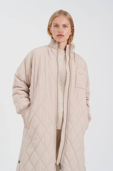 In Wear Ektra Quilted Coat, Sandstone