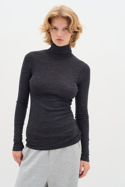 In Wear Fang Fine Wool Rollneck, Black