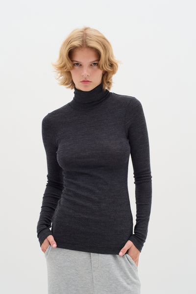 In Wear Fang Fine Wool Rollneck, Black