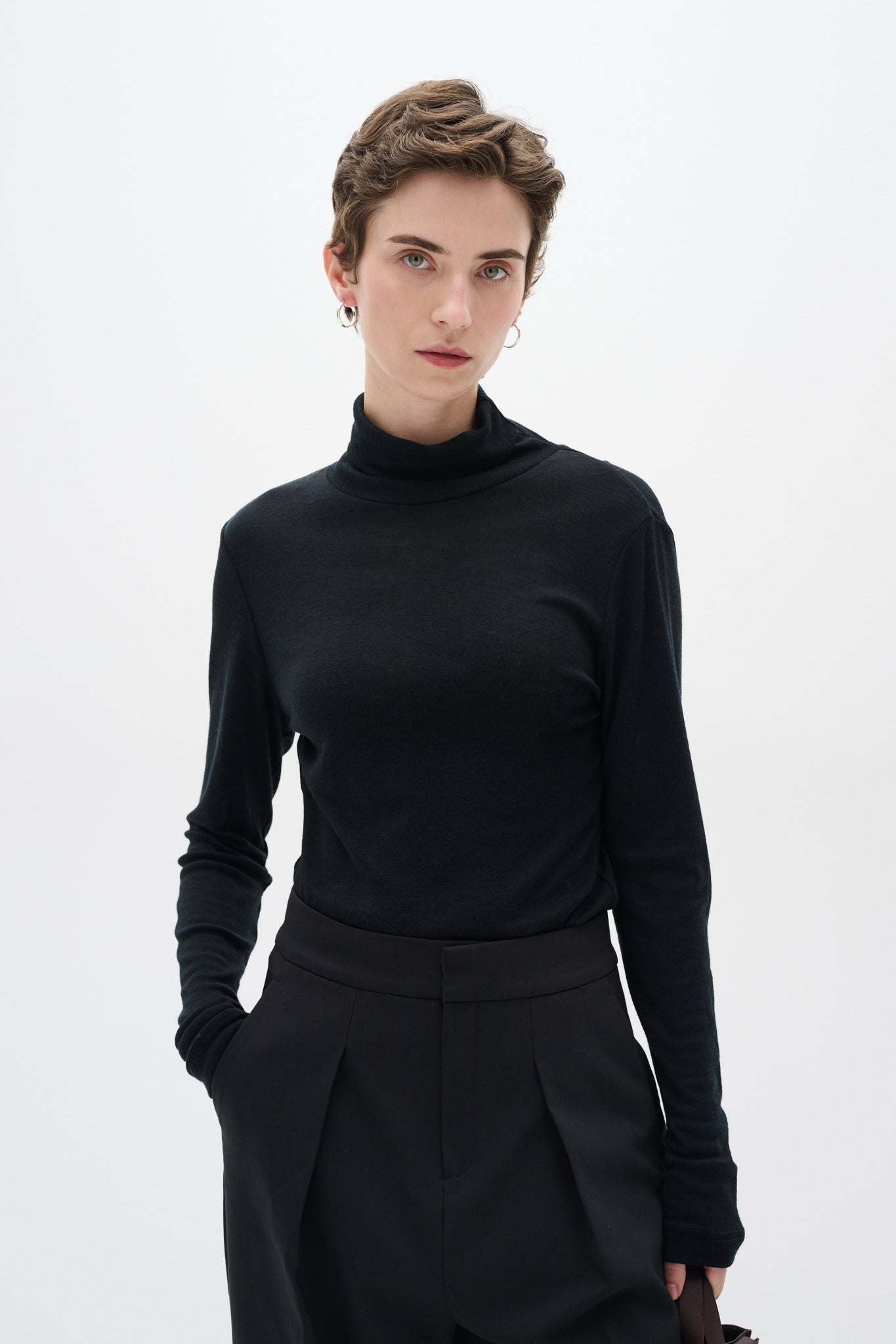 In Wear Fang Wool Roll Neck, Black