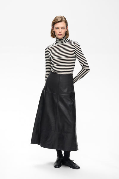 In Wear Fang Fine Wool  Rollneck, Black/Vanilla