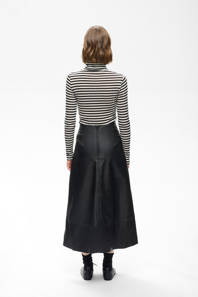 In Wear Fang Fine Wool  Rollneck, Black/Vanilla