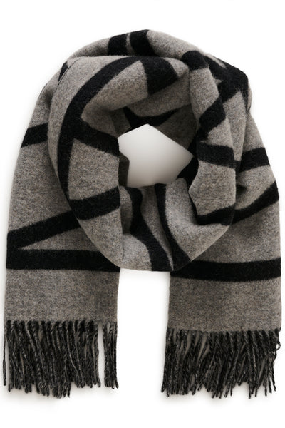 In Wear Myrtle Logo Wool Scarf, Grey