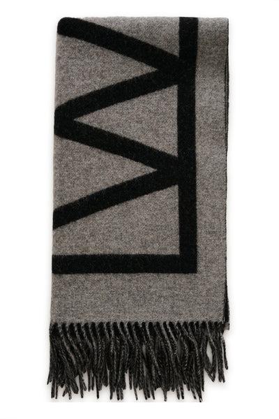 In Wear Myrtle Logo Wool Scarf, Grey
