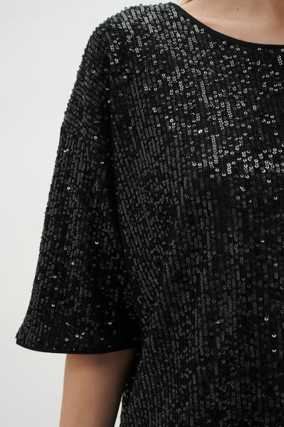 In Wear Jarjar Sequin Top, Black