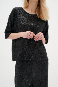 In Wear Jarjar Sequin Top, Black