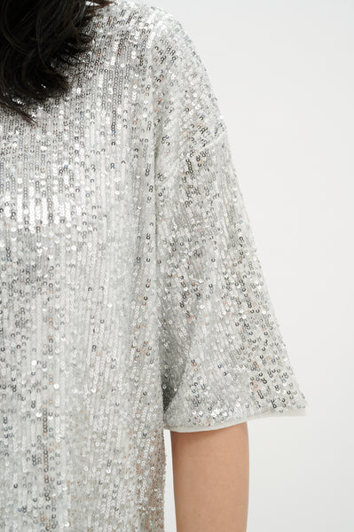 In Wear Jarjar Sequin Top, Silver