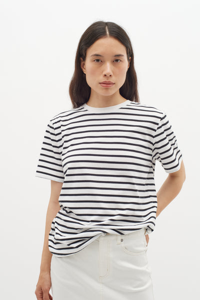 In Wear Grith T-shirt, Black and White Stripe