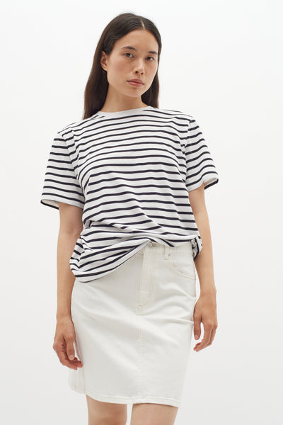 In Wear Grith T-shirt, Black and White Stripe