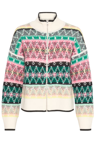 In Wear Owina Zip Cardigan, Multicolour