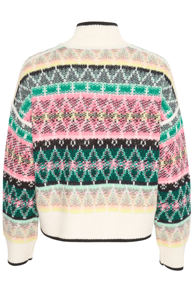 In Wear Owina Zip Cardigan, Multicolour