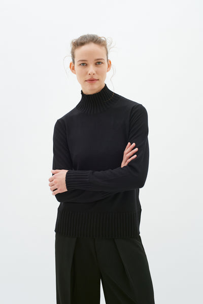 In Wear Orkidea Turtle Neck Knit, Black