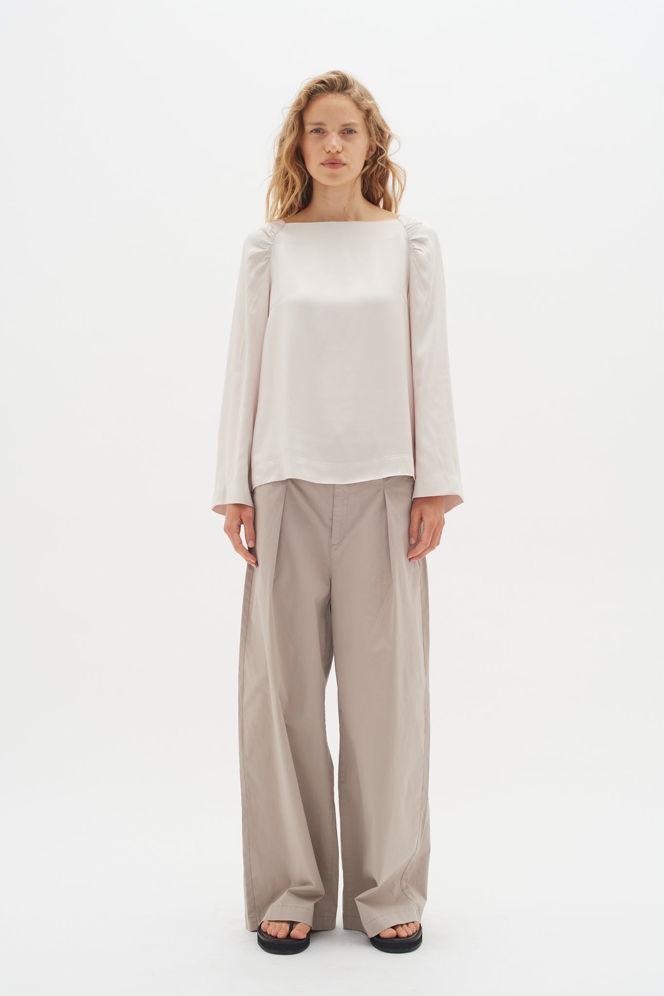 In Wear Posy Wide Leg Trousers, Clay