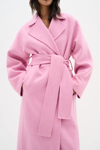 In Wear Tilla Belted Wool Coat, Cashmere Rose