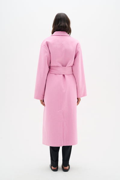 In Wear Tilla Belted Wool Coat, Cashmere Rose