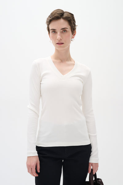 In Wear Dagna Long Sleeved T-Shirt, Whisper White