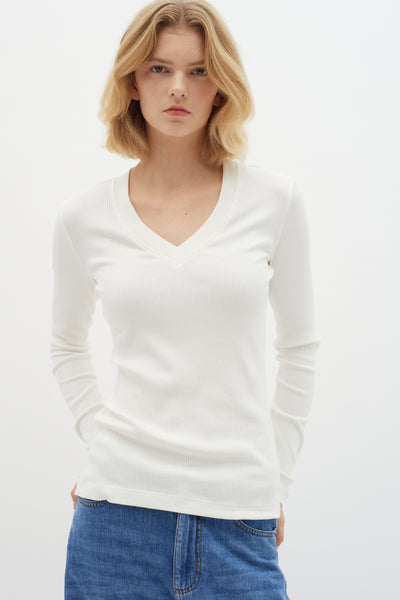 In Wear Dagna Long Sleeved T-Shirt, Whisper White