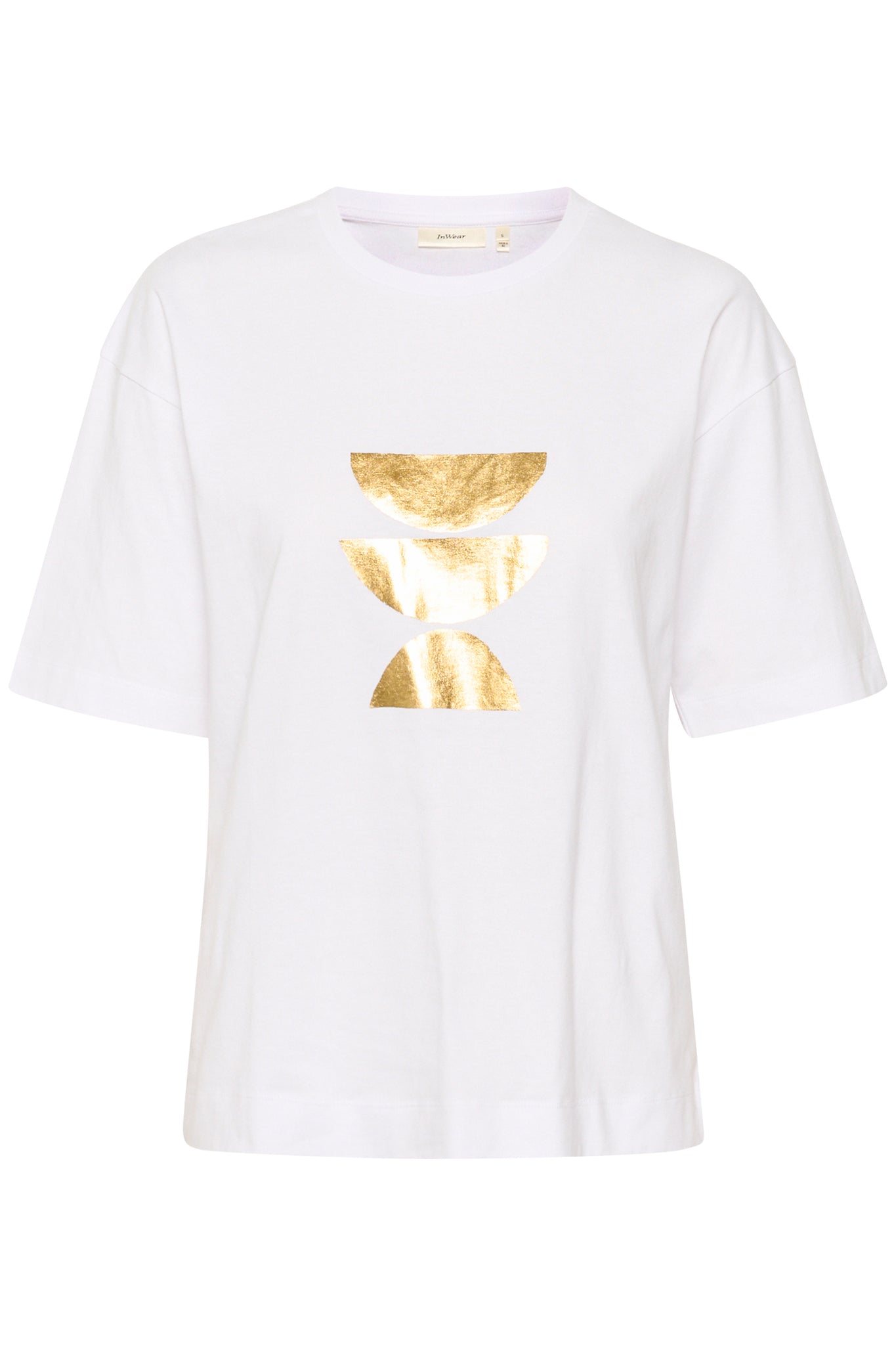 In Wear Collen Printed T-shirt, White with Silver