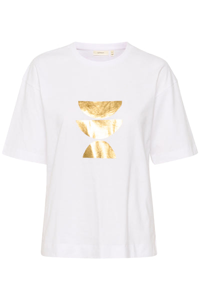 In Wear Collen Printed T-shirt, White with Silver