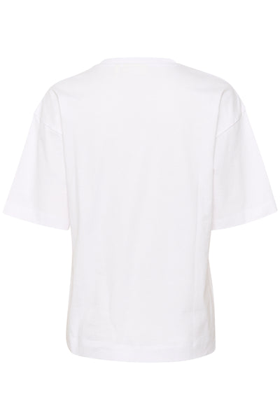 In Wear Collen Printed T-shirt, White with Silver