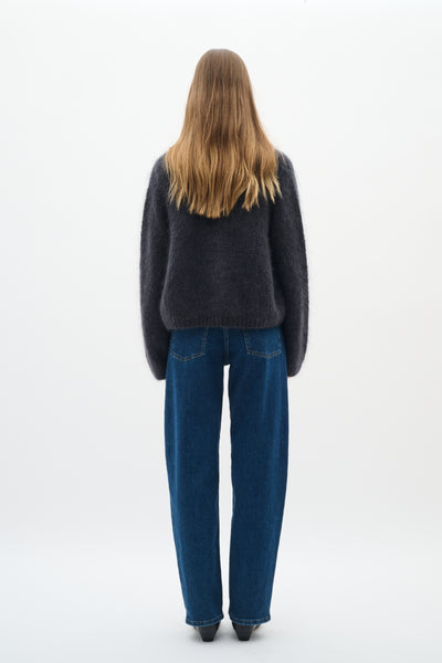In Wear Jetra Cardigan, Dark Grey Melange