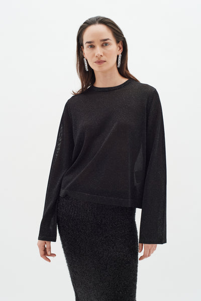 In Wear Thani Fine Knit, Black Metallic