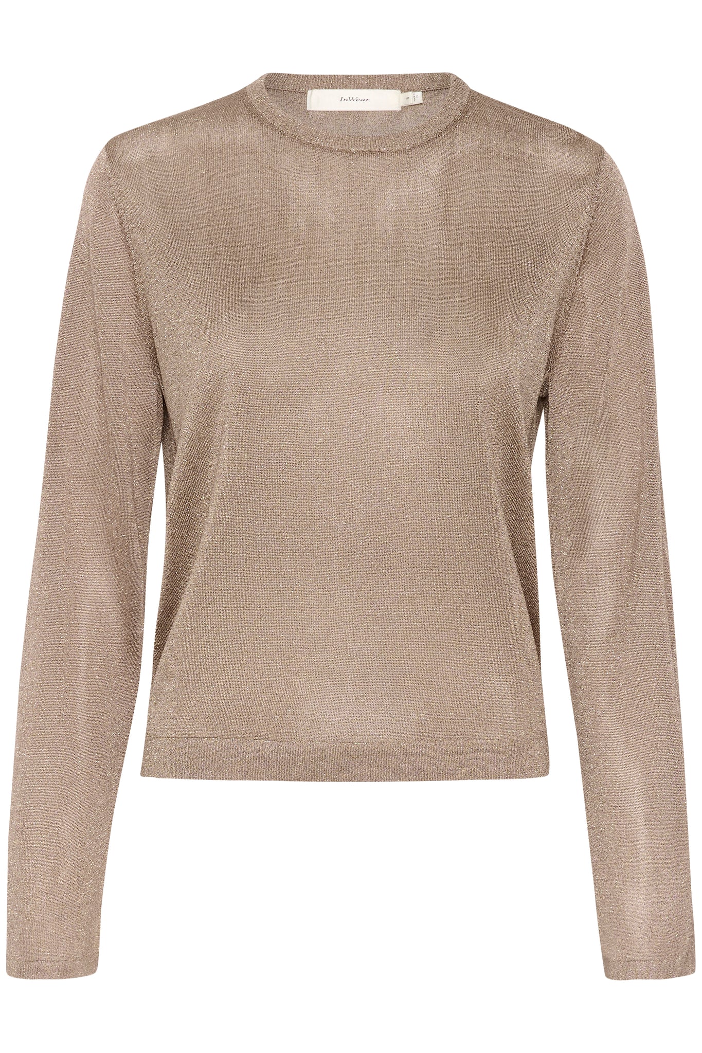 In Wear Thani Fine Knit Top, Gold Metallic