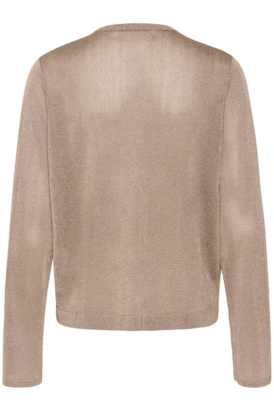 In Wear Thani Fine Knit Top, Gold Metallic