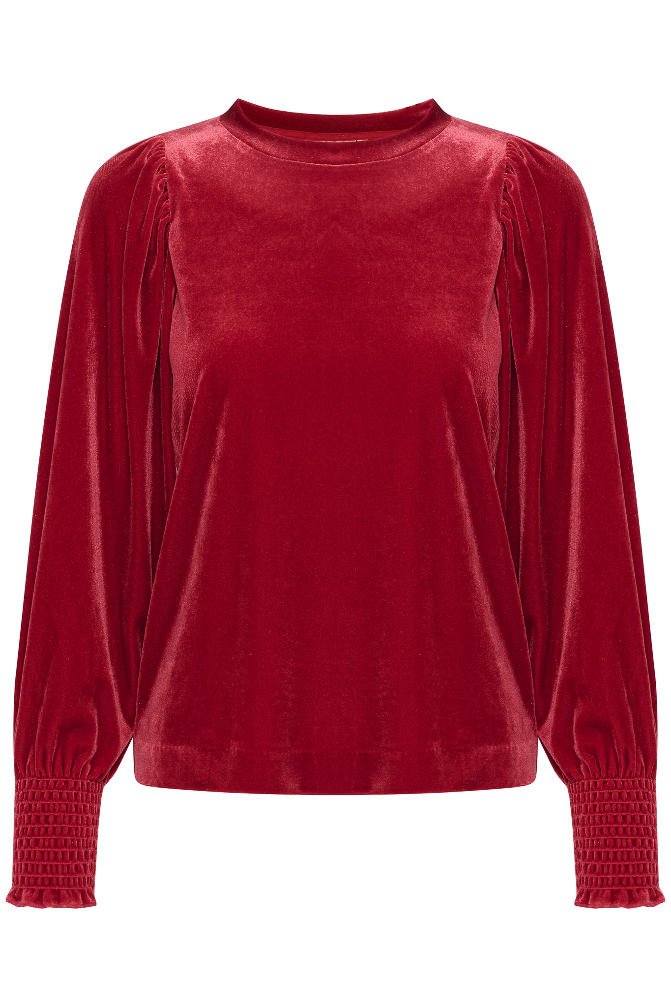 In Wear Oriella Velvet Top, True Red