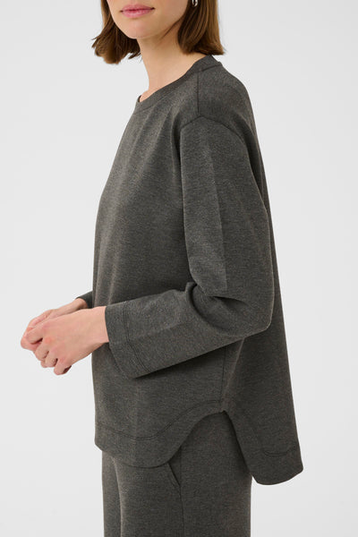 In Wear Gincent Crewneck, Dark Grey Melange