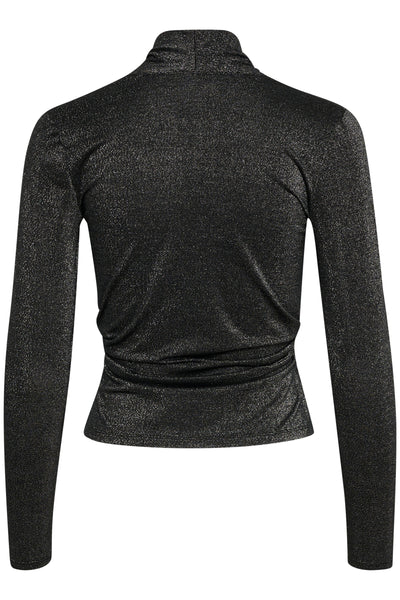 In Wear Beverly Wrap Blouse, Black