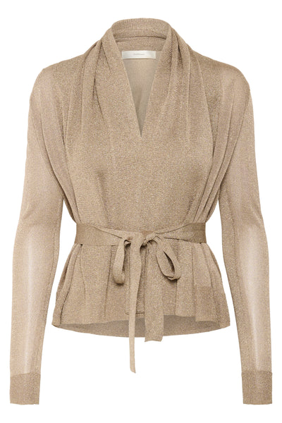 In Wear Thani Glitter Cardigan, Dull Gold